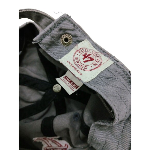 Alabama Crimson Tide Hat Cap Strapback Gray 47 Brand Logo Distressed  Faded Bama - Picture 6 of 6